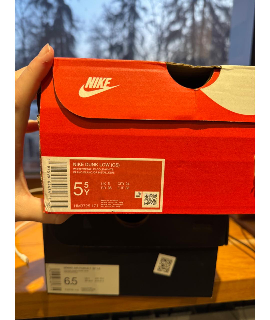 NIKE Коричневые кожаные кроссовки, фото 8