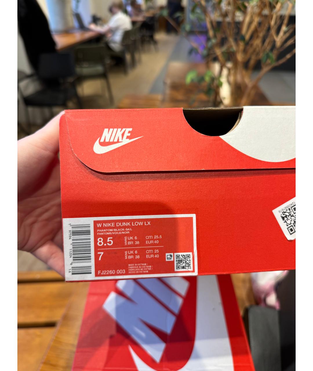 NIKE Черные кожаные кроссовки, фото 6