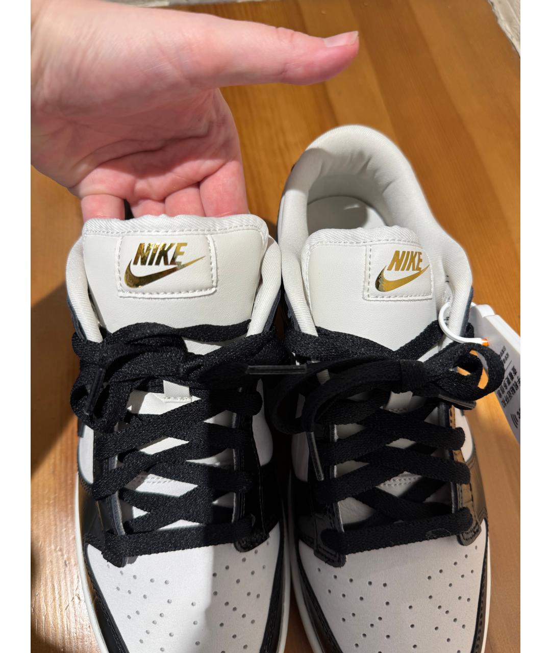 NIKE Черные кожаные кроссовки, фото 5