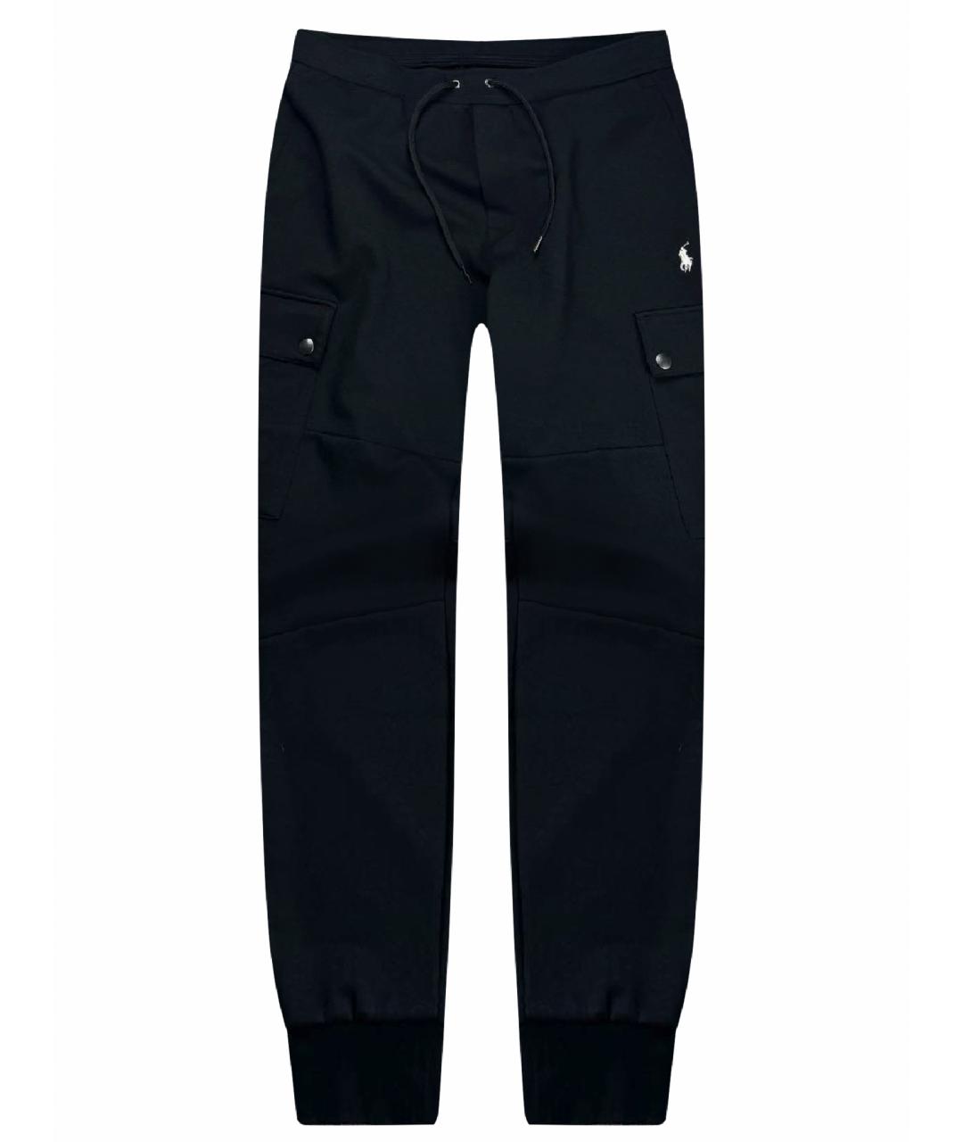POLO RALPH LAUREN Черные полиэстеровые повседневные брюки, фото 1