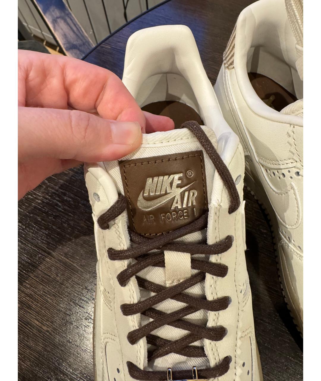 NIKE Белые кожаные кроссовки, фото 6