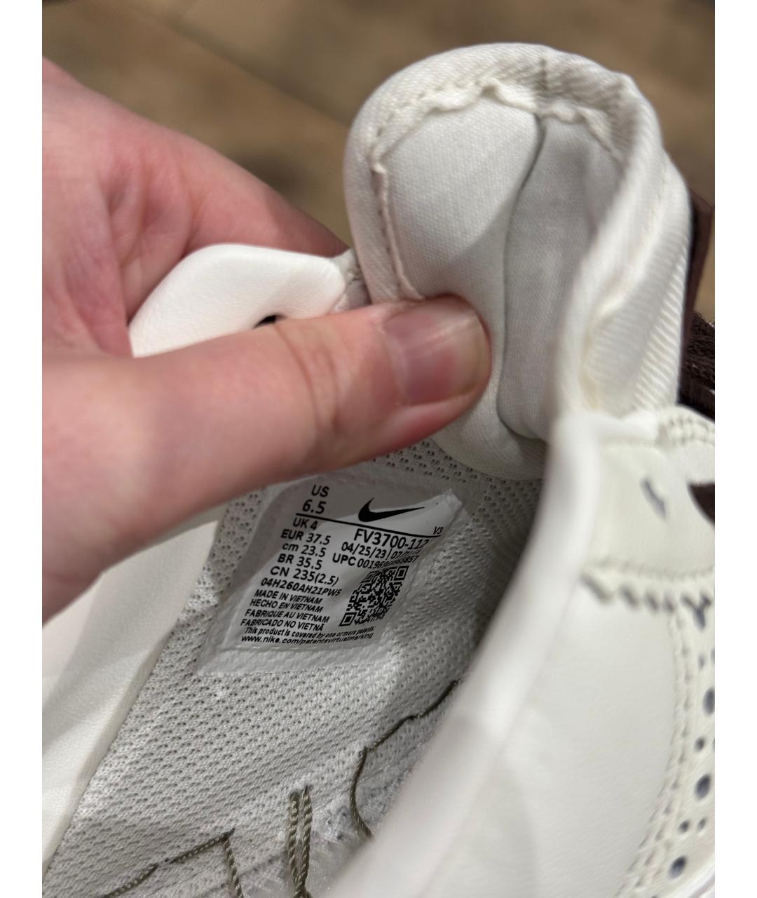 NIKE Белые кожаные кроссовки, фото 9