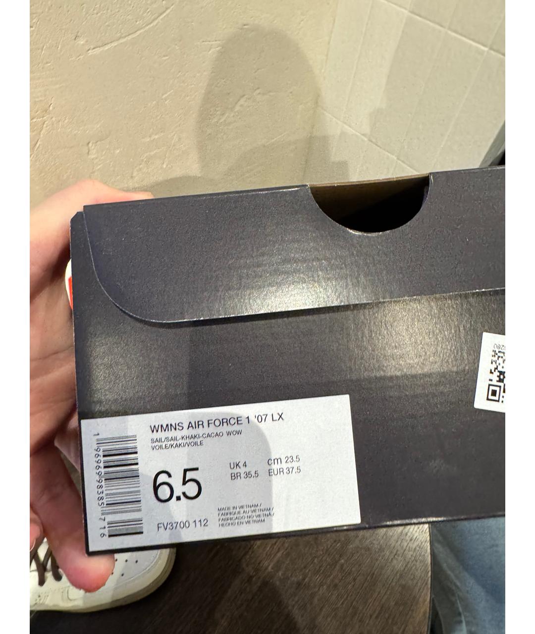 NIKE Белые кожаные кроссовки, фото 3