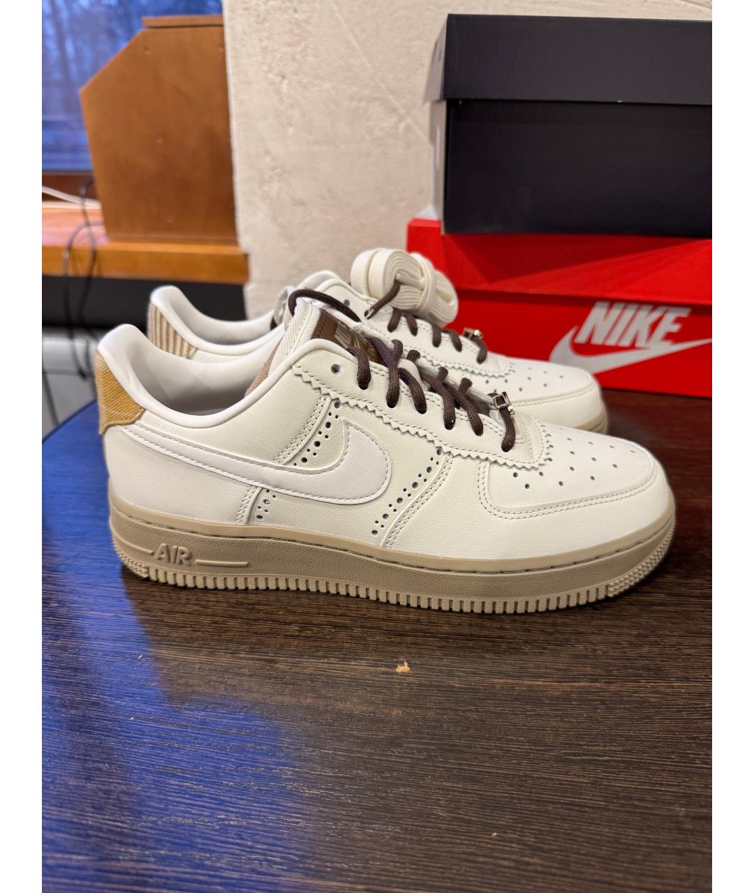 NIKE Белые кожаные кроссовки, фото 2