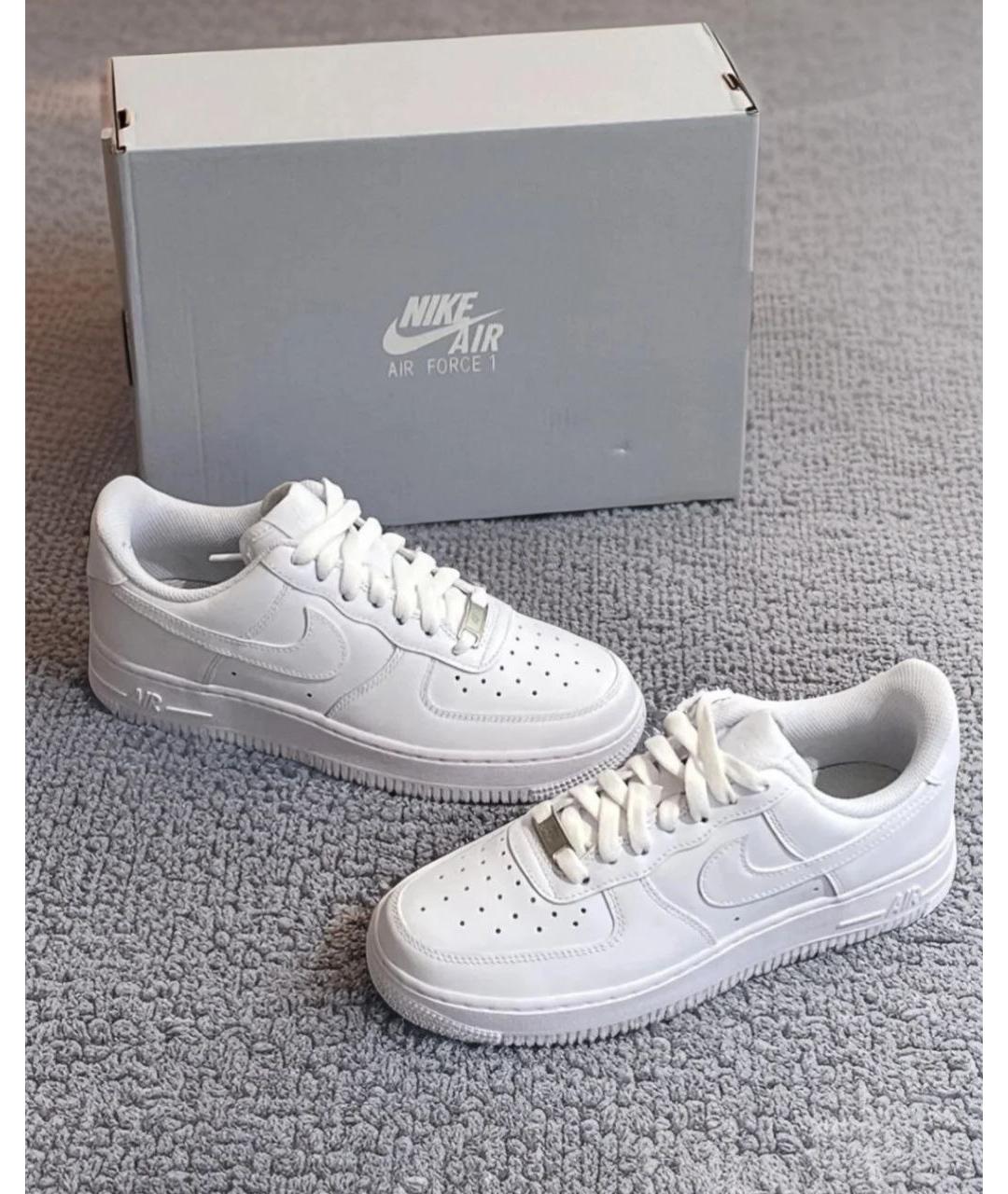 NIKE Белые кожаные кроссовки, фото 6