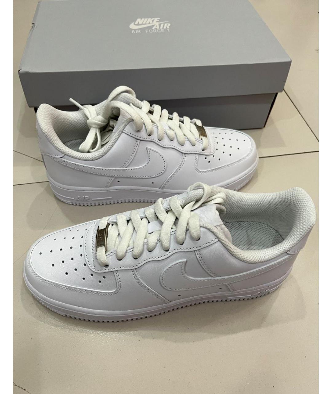 NIKE Белые кожаные кроссовки, фото 2