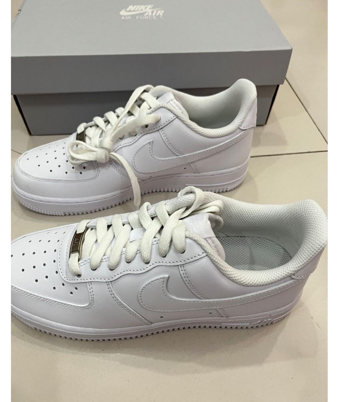 NIKE Белые кожаные кроссовки, фото 5
