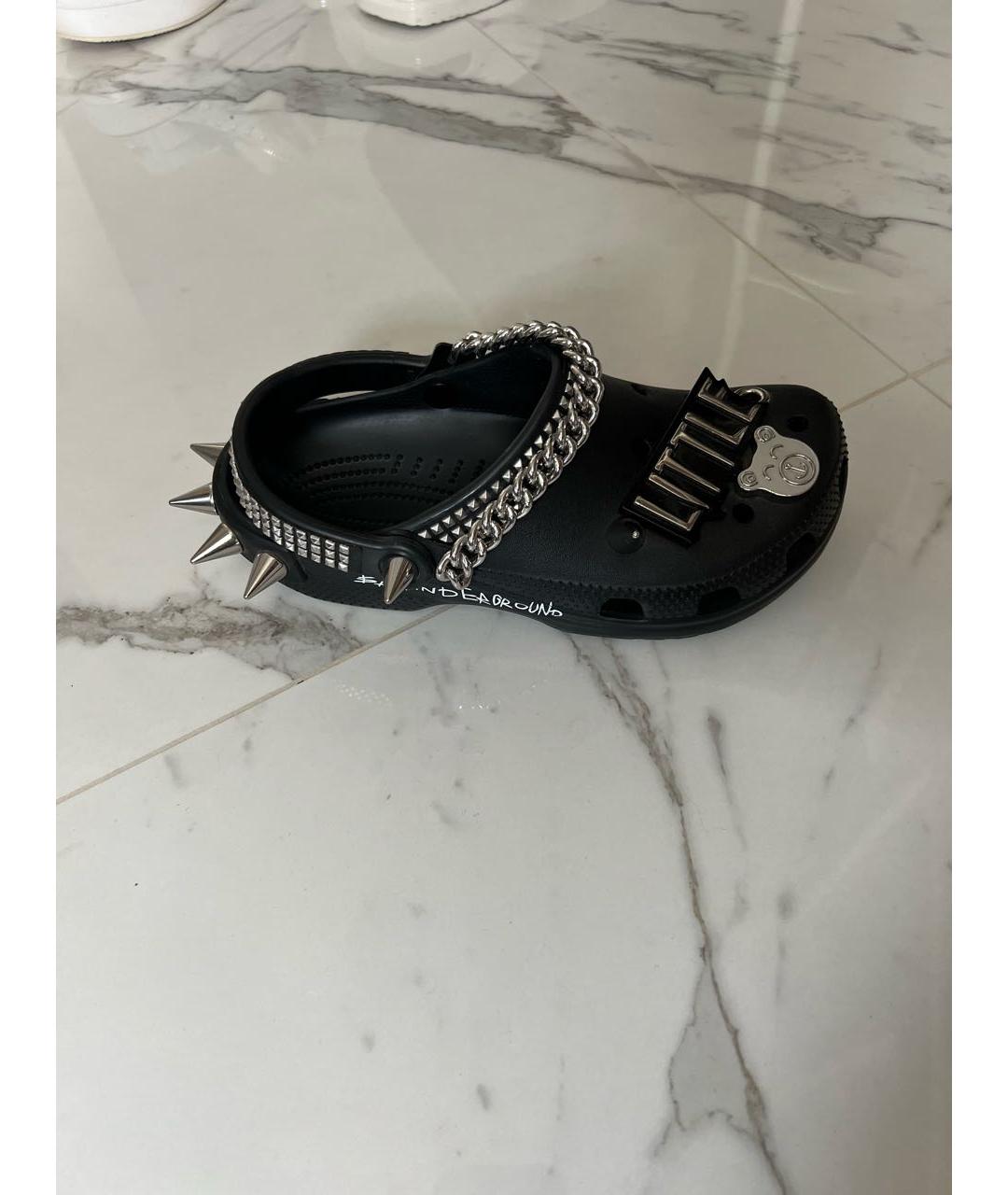 CROCS Черные резиновые сабо, фото 5