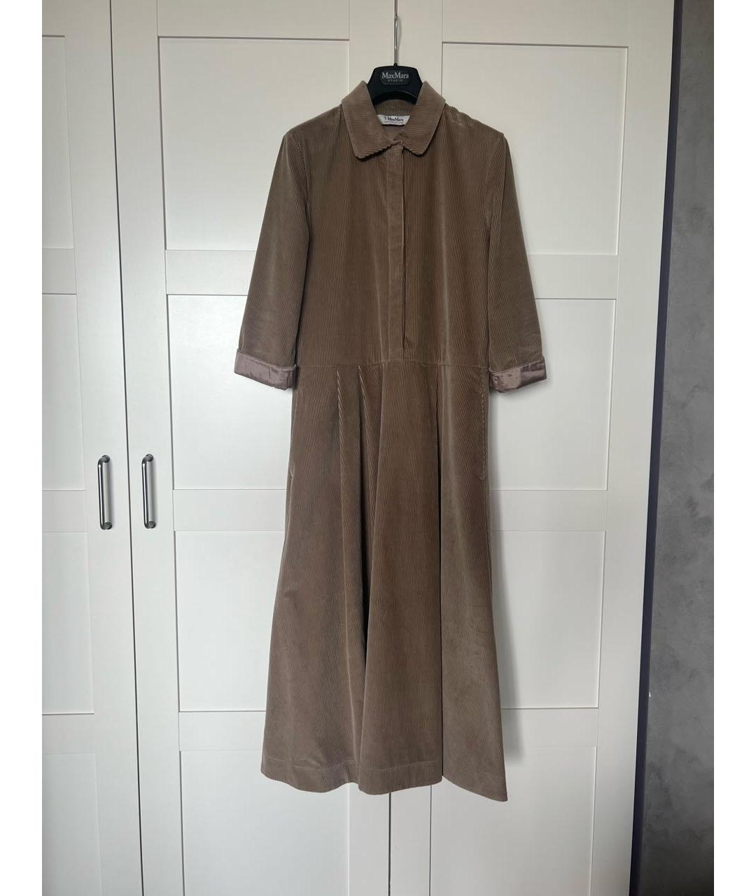'S MAX MARA Бежевое повседневное платье, фото 9