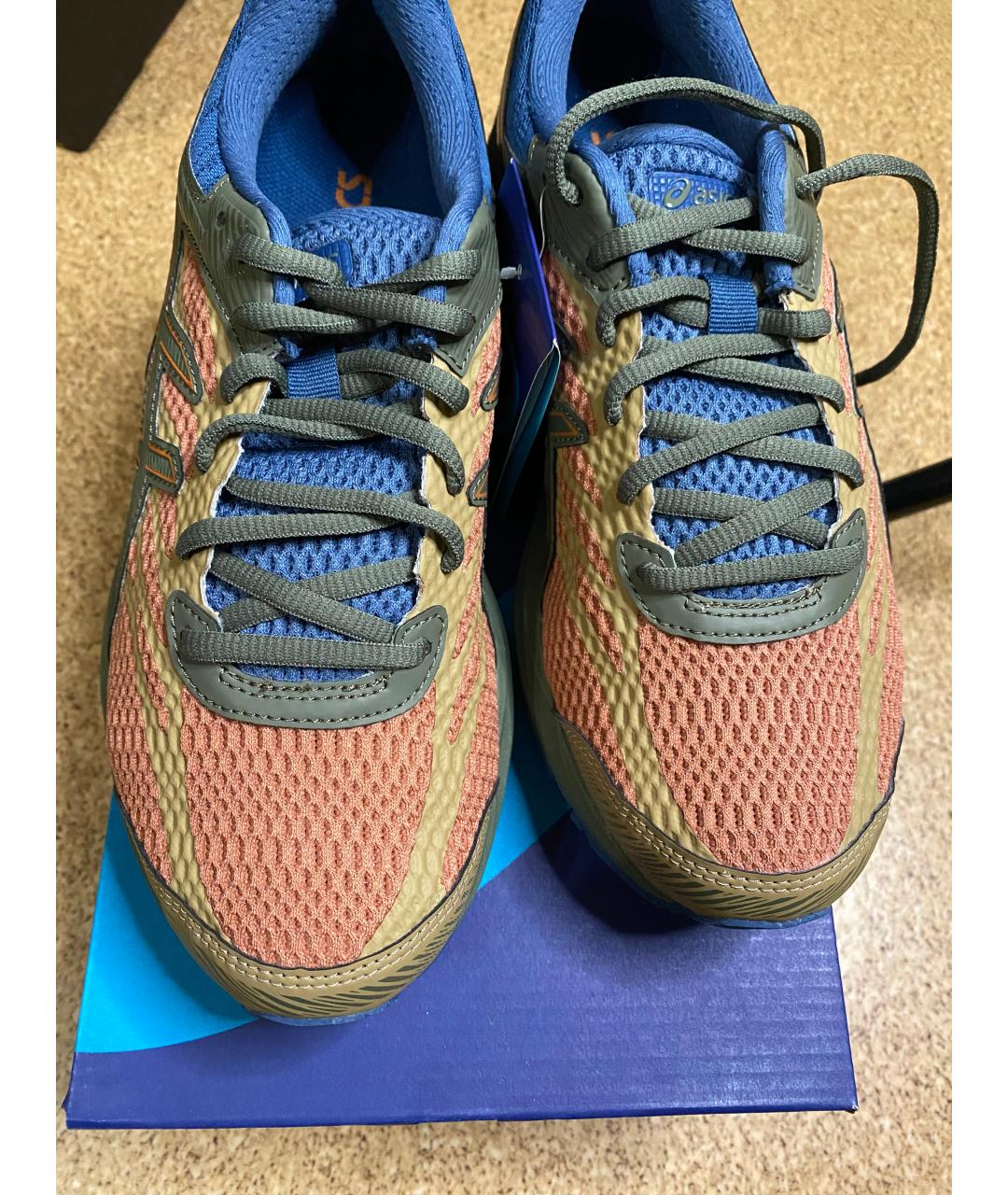 ASICS Оранжевое текстильные кроссовки, фото 9