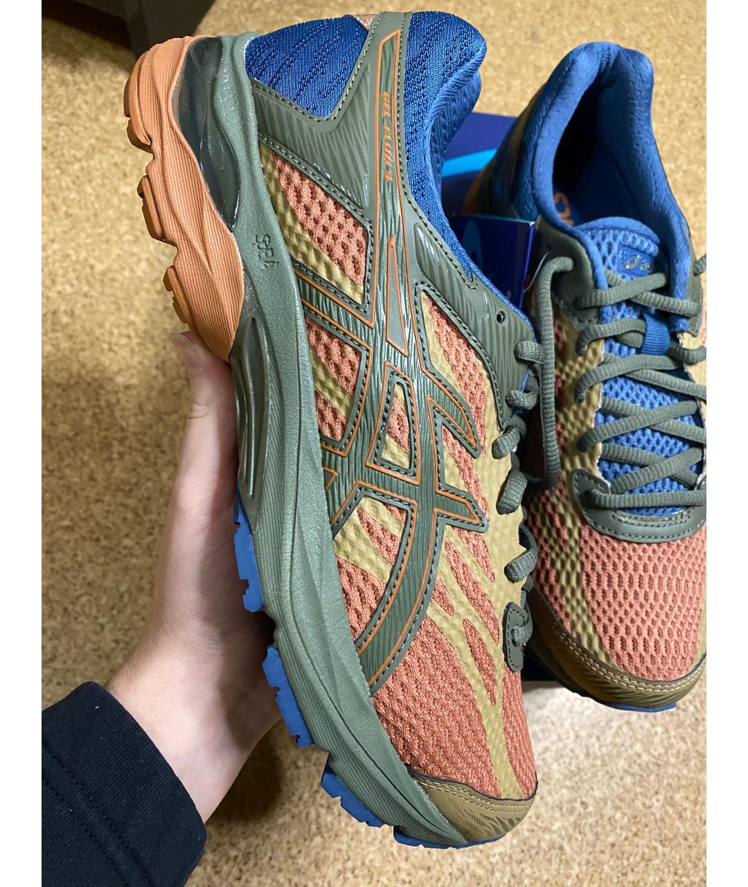 ASICS Оранжевое текстильные кроссовки, фото 10