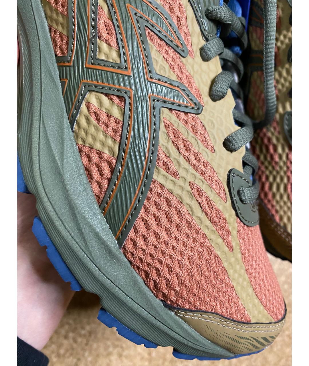 ASICS Оранжевое текстильные кроссовки, фото 4