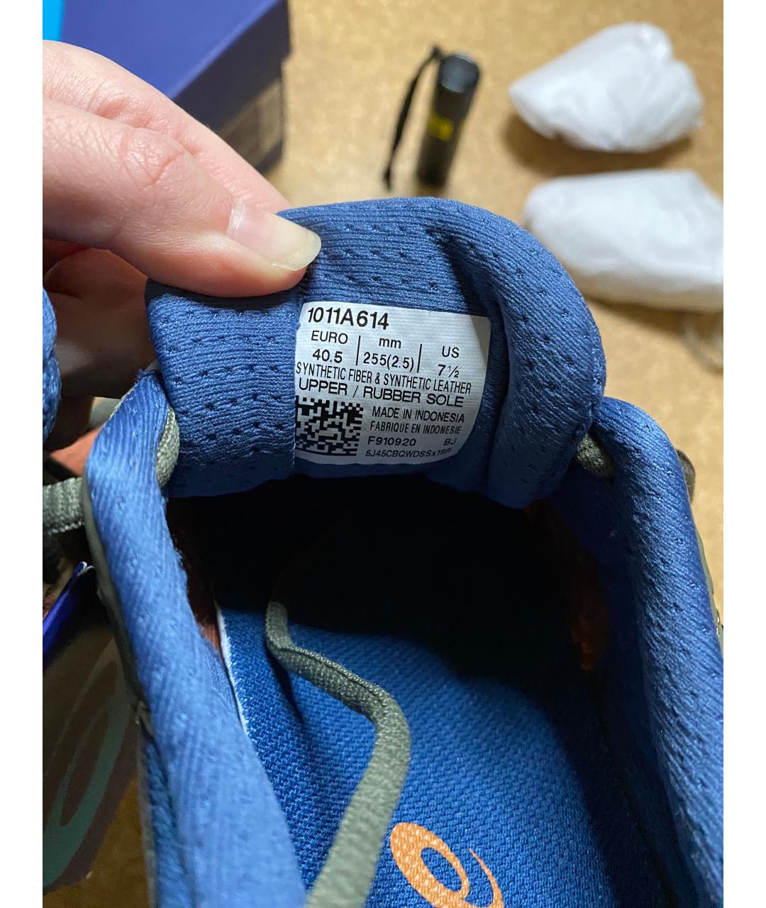 ASICS Оранжевое текстильные кроссовки, фото 7