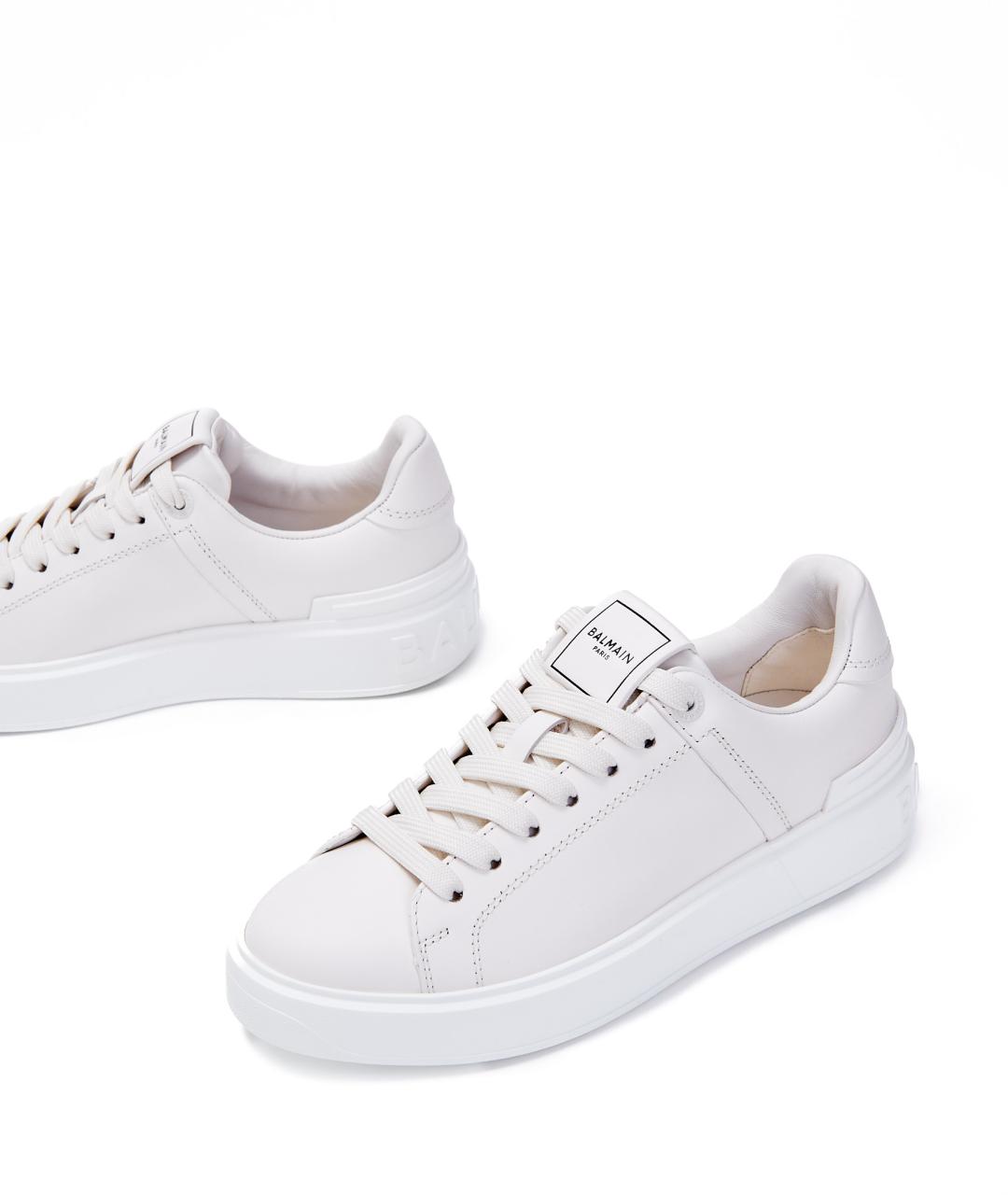 BALMAIN Белые кожаные кеды, фото 5