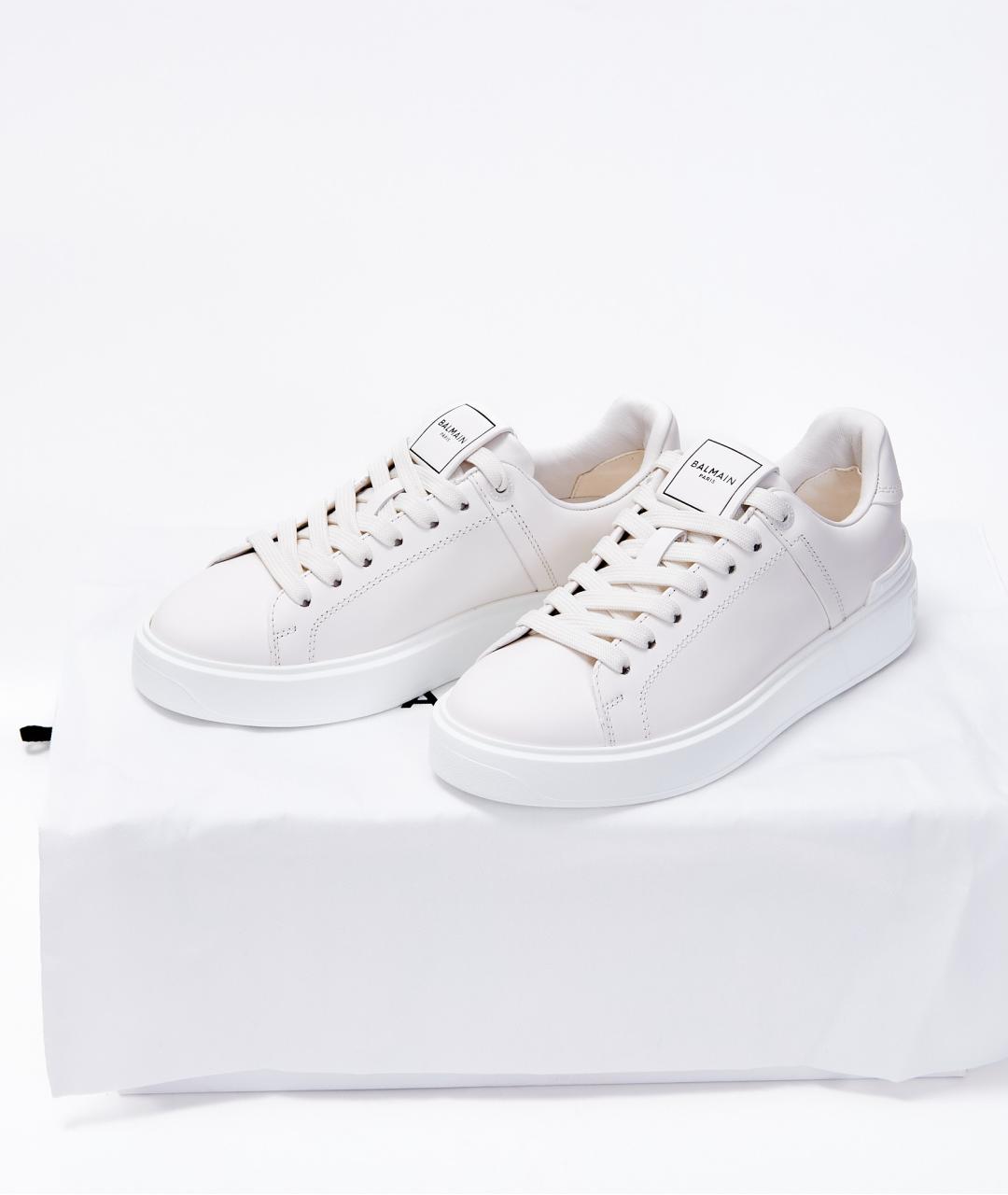 BALMAIN Белые кожаные кеды, фото 8