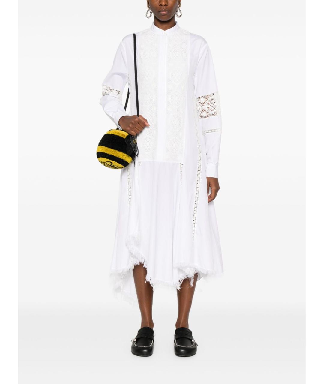 LOEWE Белое хлопковое повседневное платье, фото 3