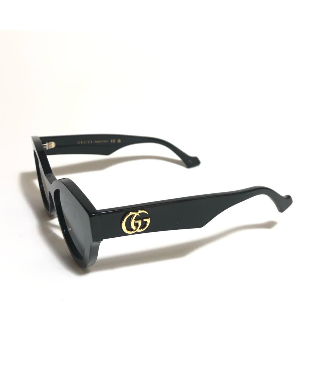 GUCCI Черные пластиковые солнцезащитные очки, фото 2