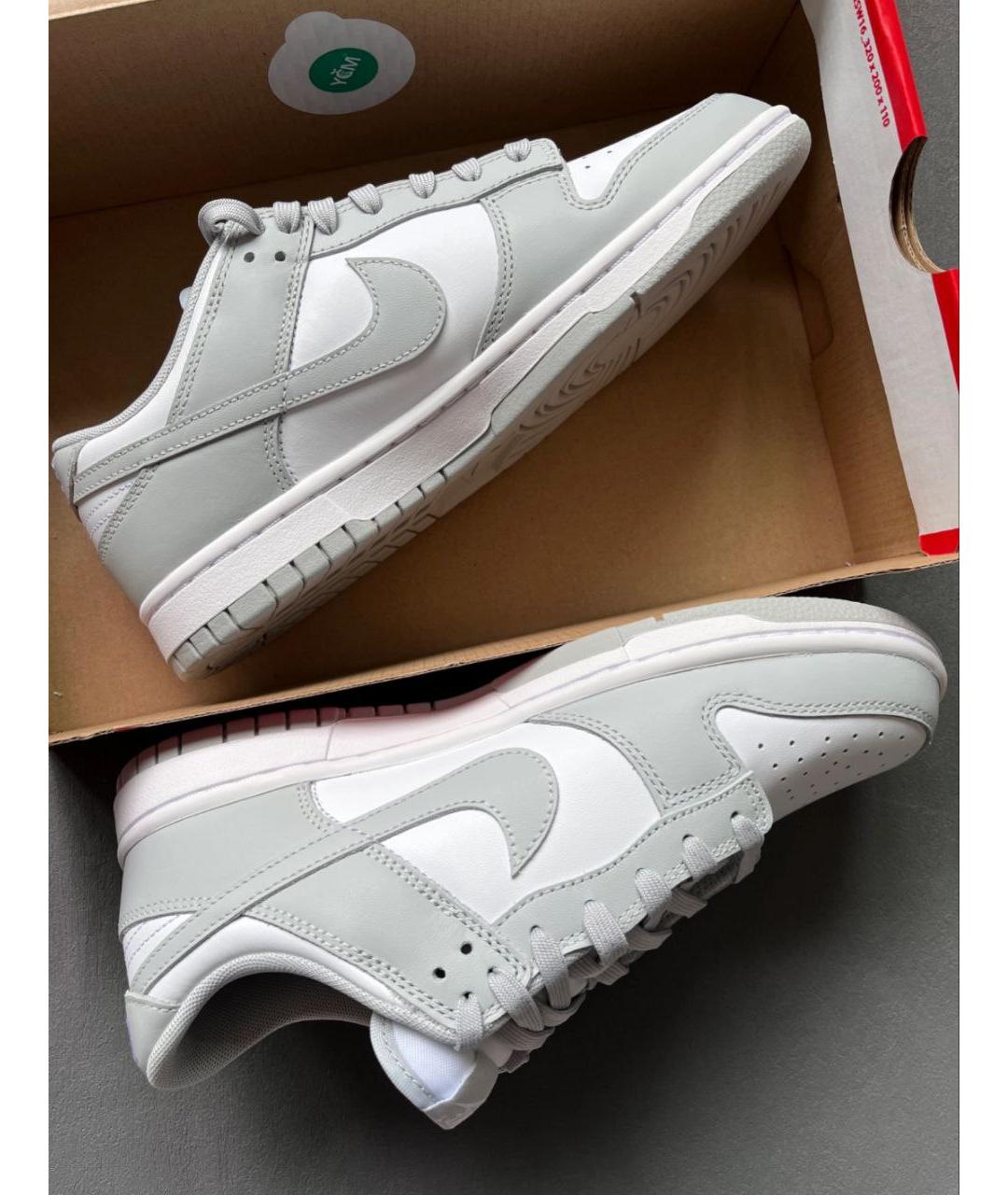 NIKE Серые кожаные кроссовки, фото 3