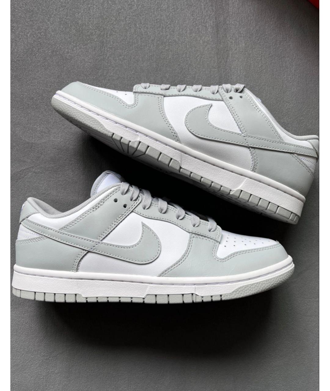 NIKE Серые кожаные кроссовки, фото 4
