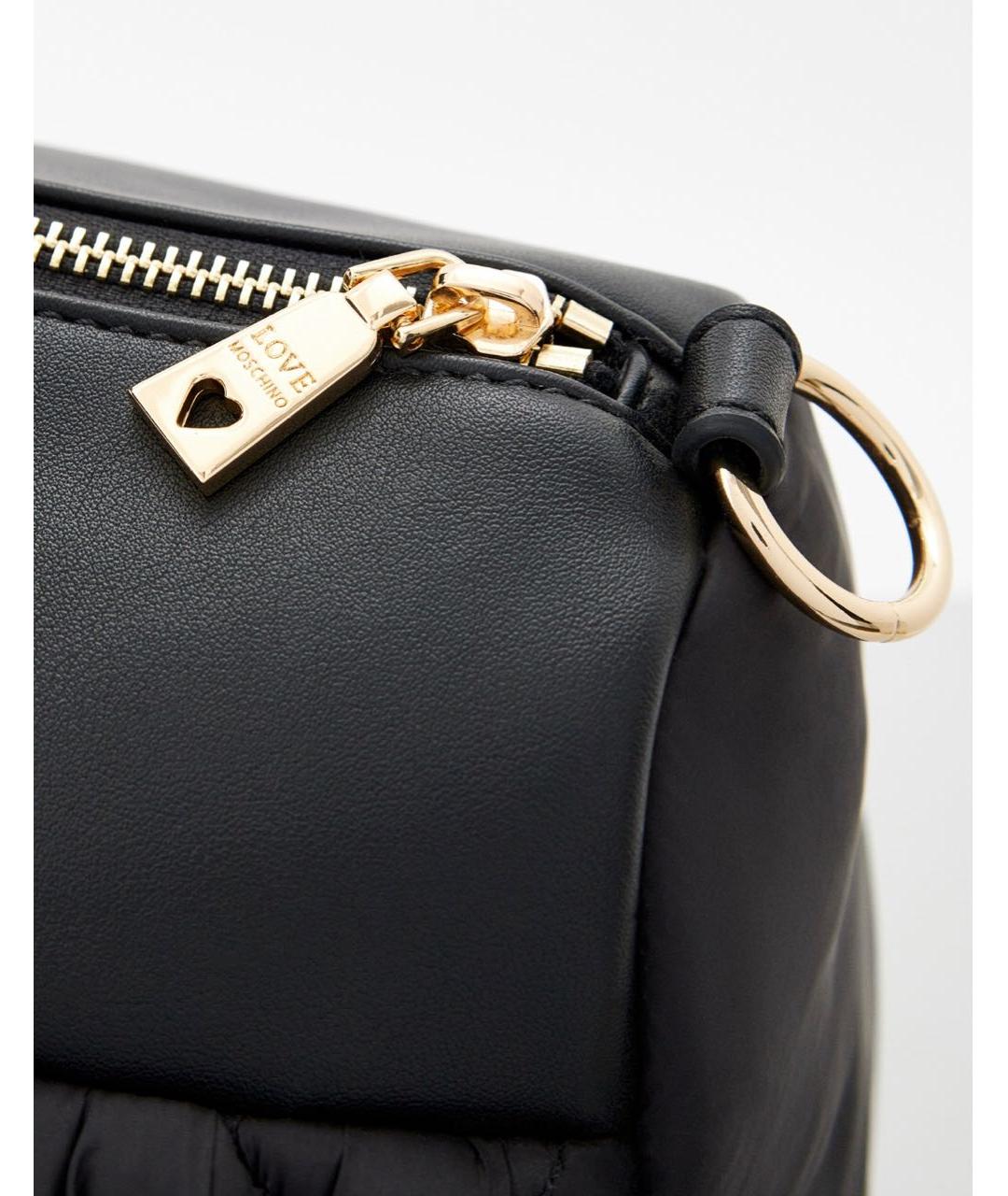 LOVE MOSCHINO Черная тканевая дорожная/спортивная сумка, фото 3