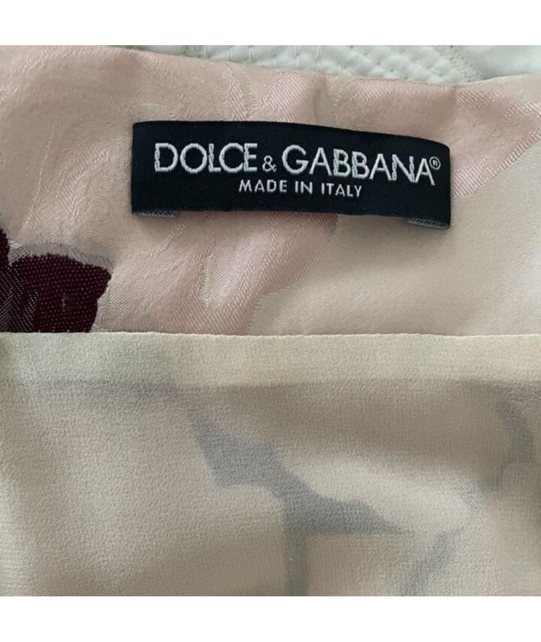 DOLCE&GABBANA Коралловая вискозная юбка миди, фото 4
