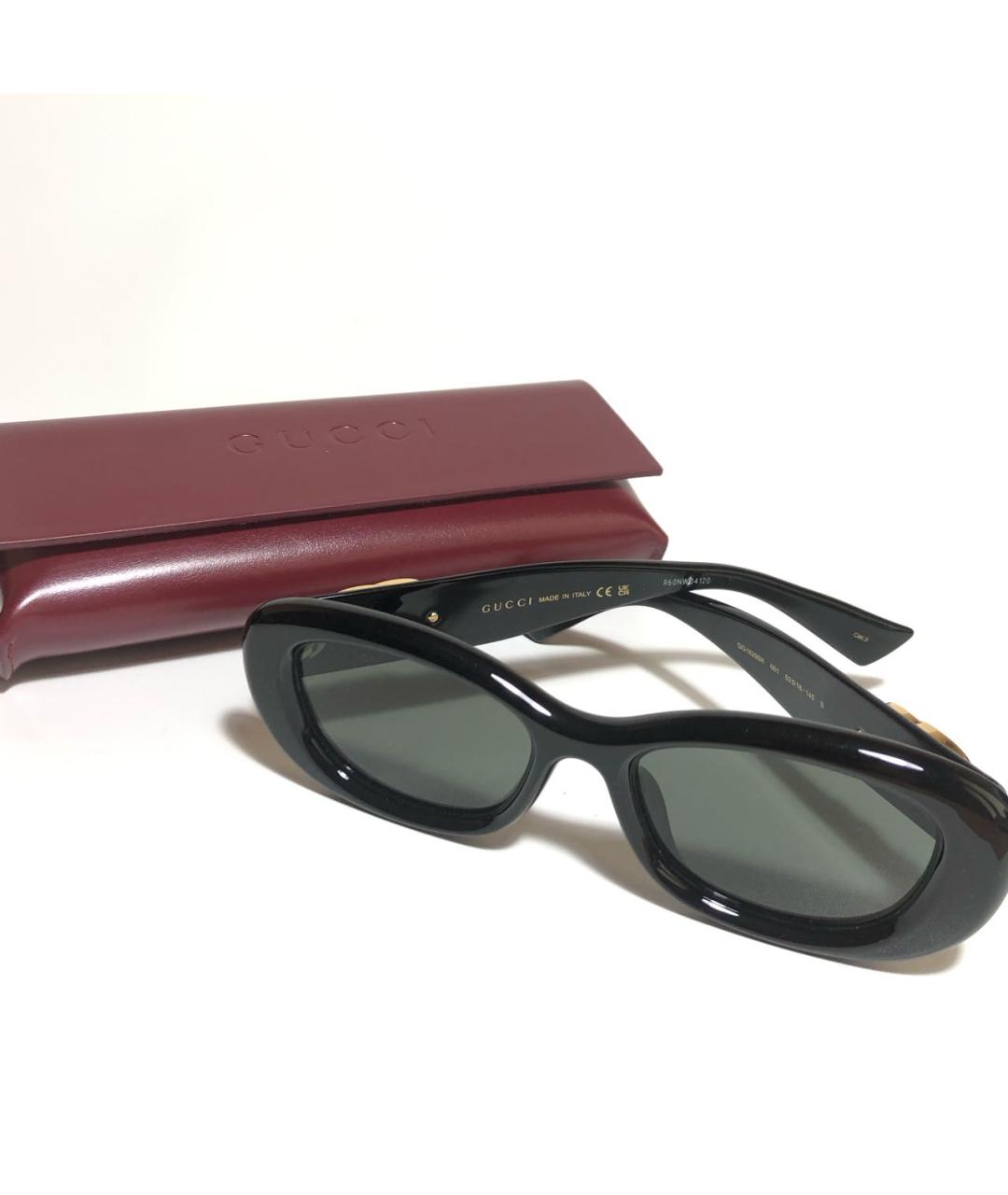 GUCCI Черные пластиковые солнцезащитные очки, фото 5