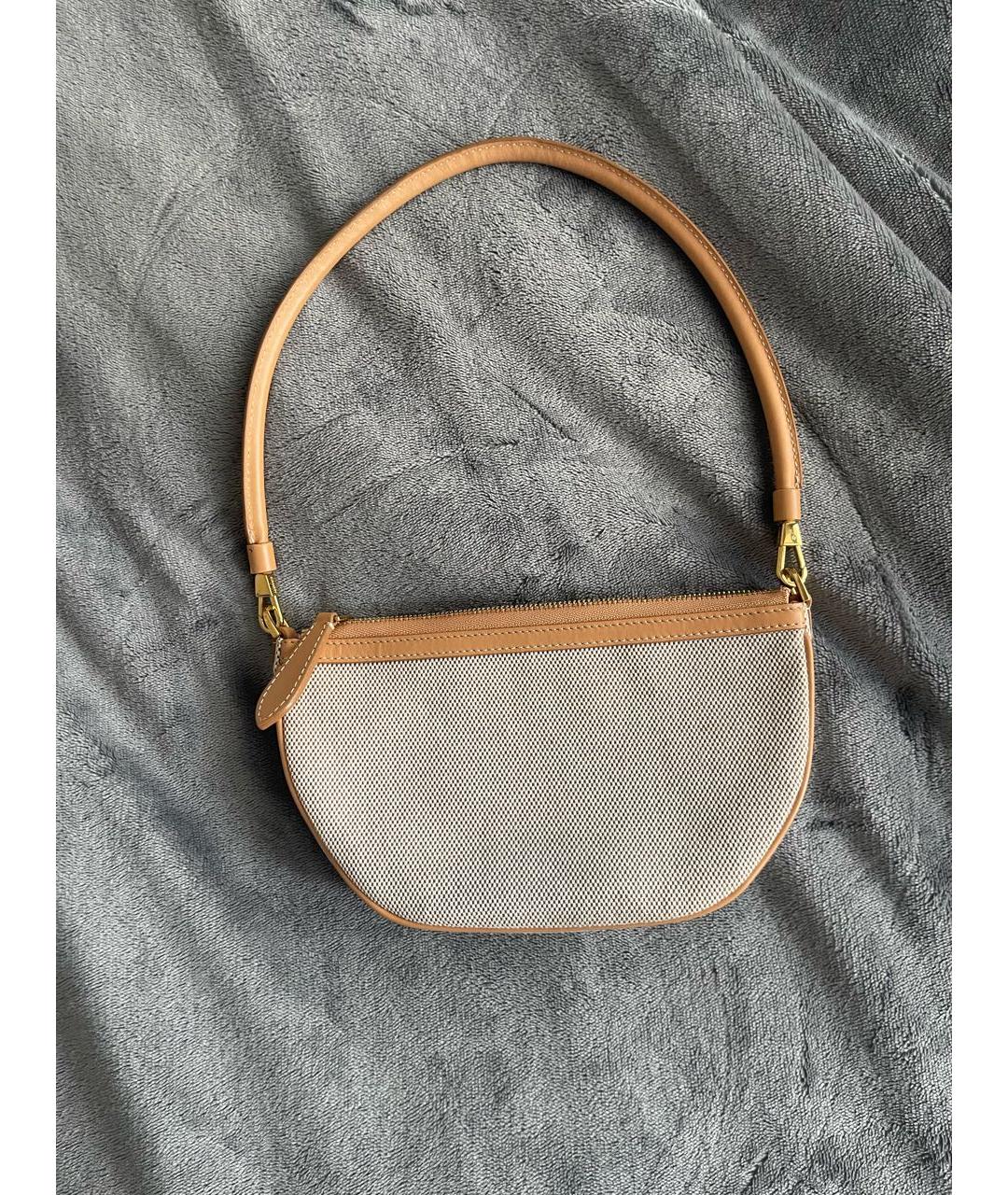 BURBERRY Коричневая тканевая сумка с короткими ручками, фото 3