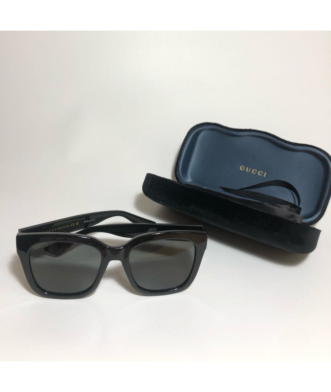 GUCCI Черные пластиковые солнцезащитные очки, фото 5