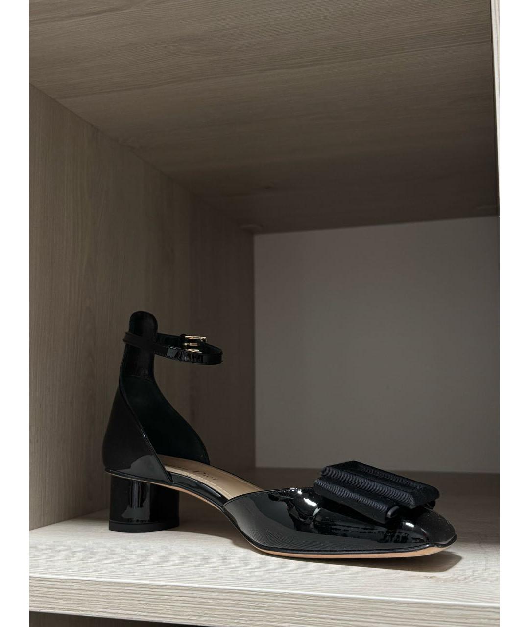CHRISTIAN DIOR Черные туфли из лакированной кожи, фото 8