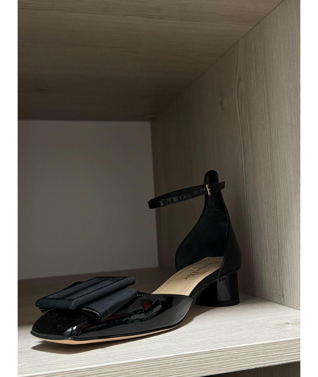 CHRISTIAN DIOR Черные туфли из лакированной кожи, фото 2