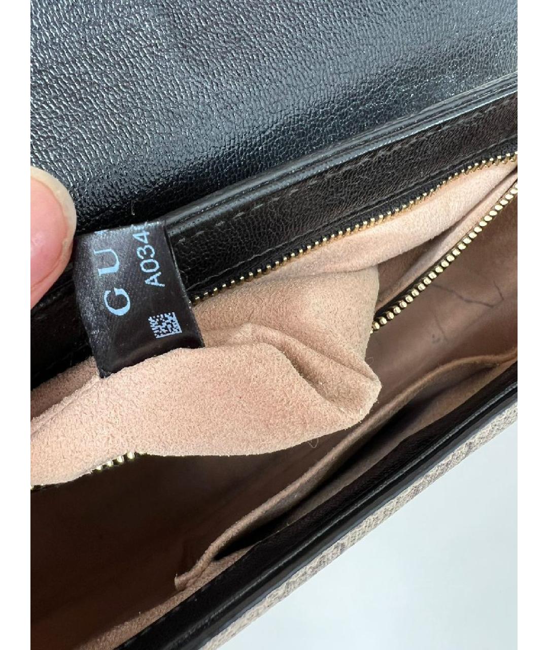 GUCCI Коричневая кожаная сумка с короткими ручками, фото 8