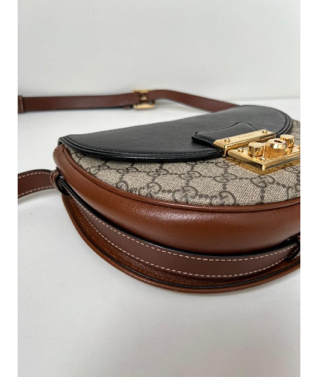 GUCCI Коричневая кожаная сумка с короткими ручками, фото 2