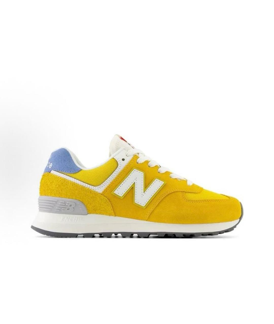 NEW BALANCE Горчичные замшевые кроссовки, фото 7