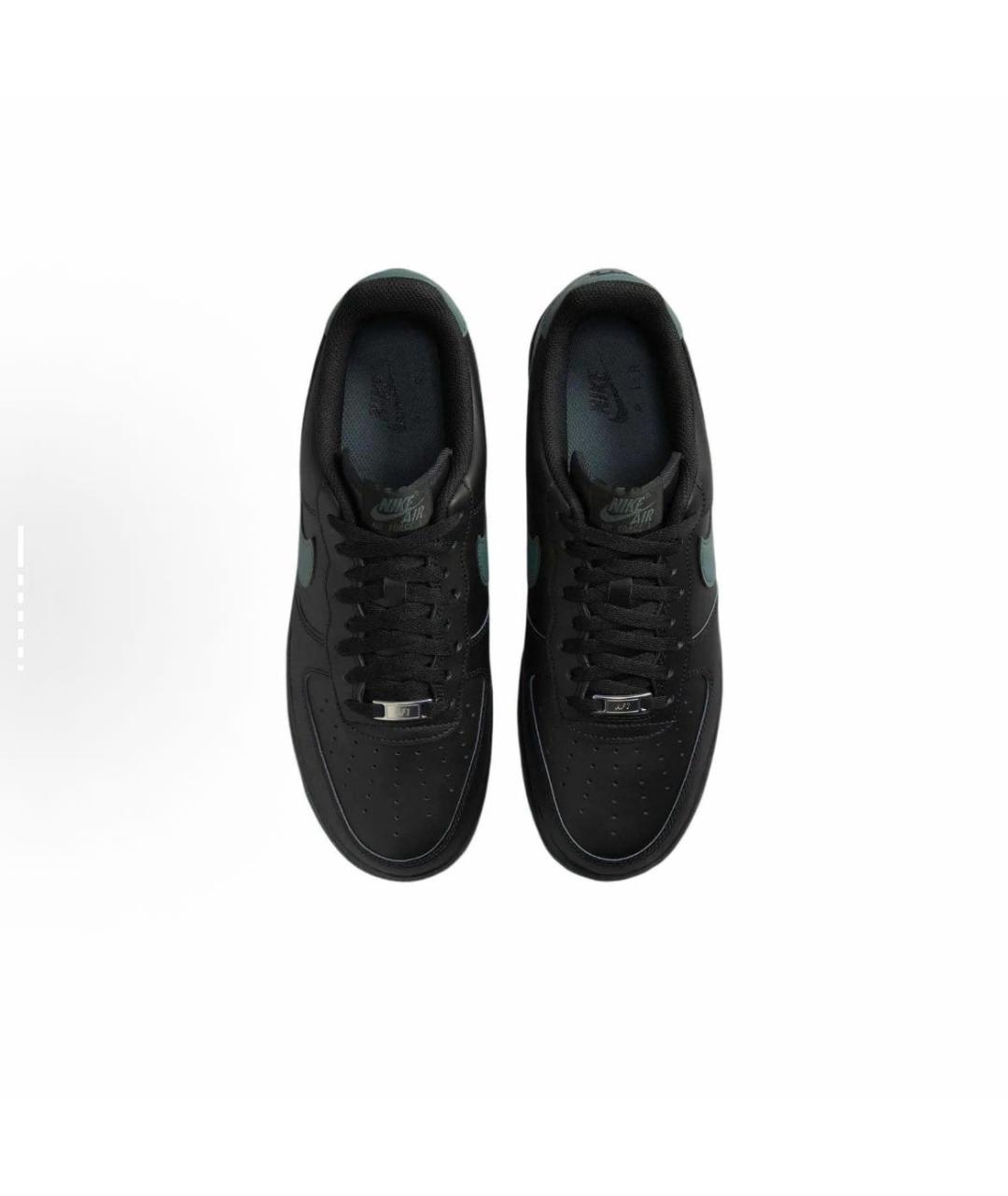 NIKE Черные кожаные низкие кроссовки / кеды, фото 2