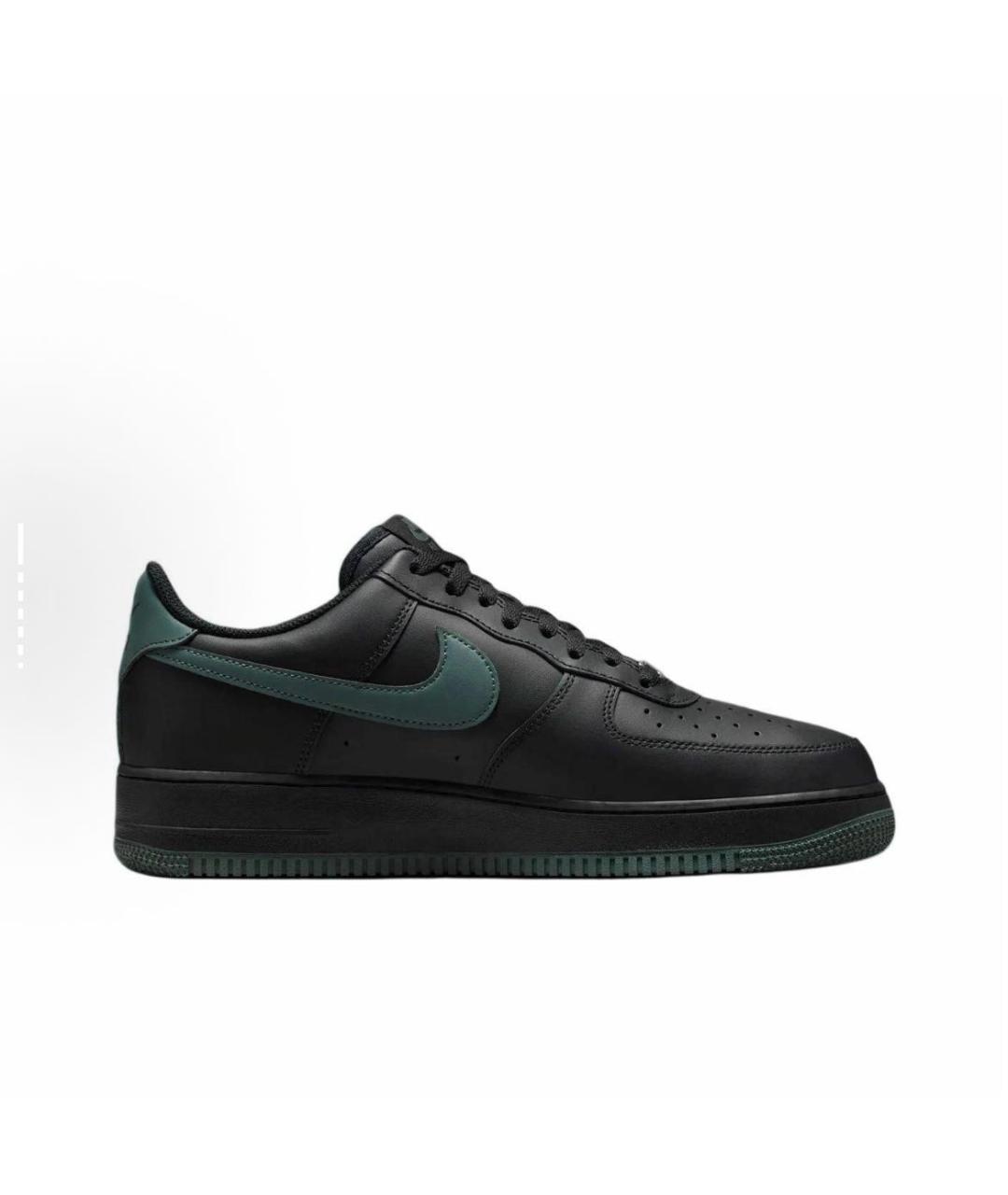 NIKE Черные кожаные низкие кроссовки / кеды, фото 4