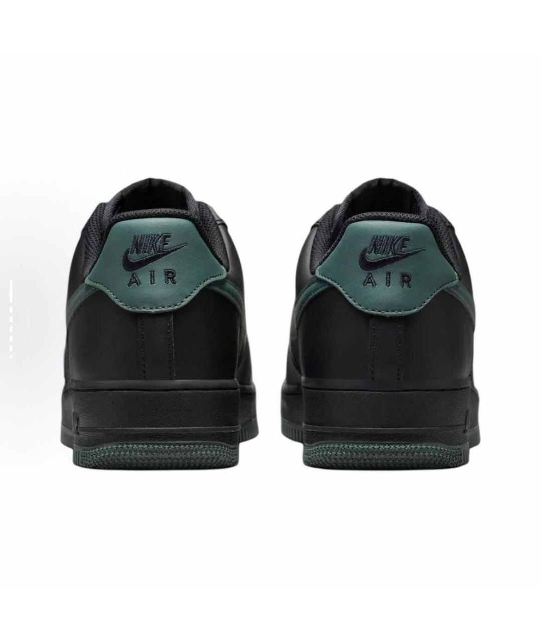 NIKE Черные кожаные низкие кроссовки / кеды, фото 3