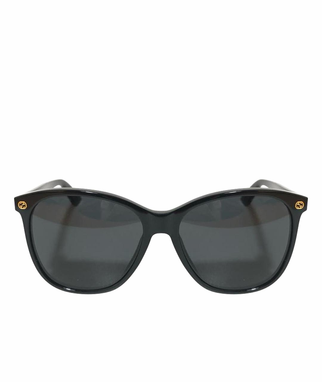 GUCCI Черные пластиковые солнцезащитные очки, фото 1
