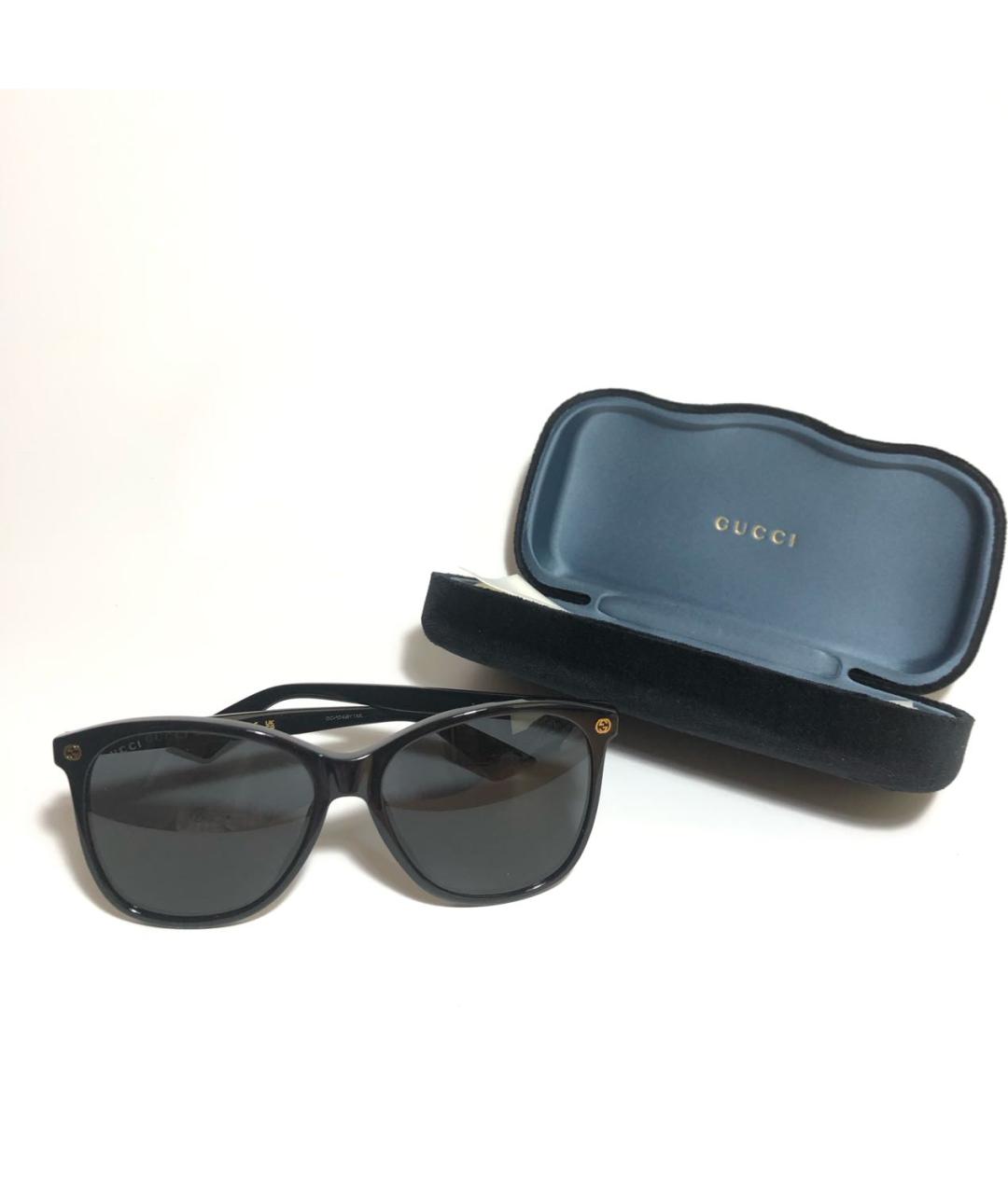 GUCCI Черные пластиковые солнцезащитные очки, фото 5