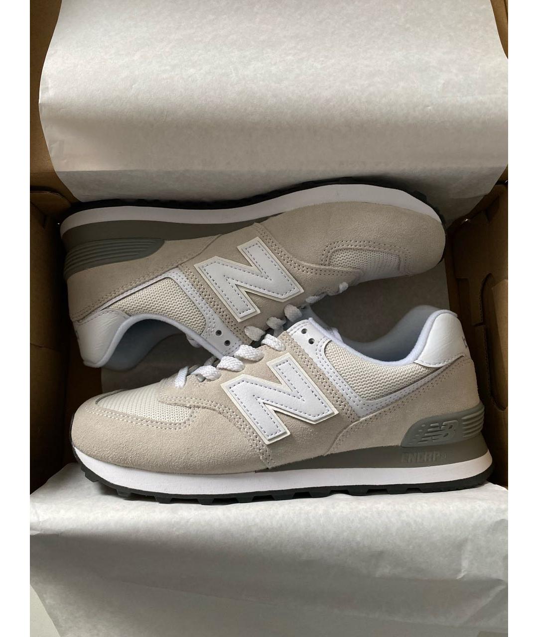 NEW BALANCE Серые замшевые кроссовки, фото 2