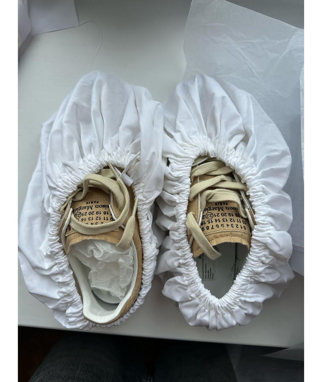 MAISON MARGIELA Бежевые низкие кроссовки / кеды, фото 4