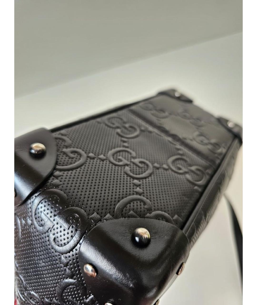 GUCCI Черная кожаная сумка через плечо, фото 9