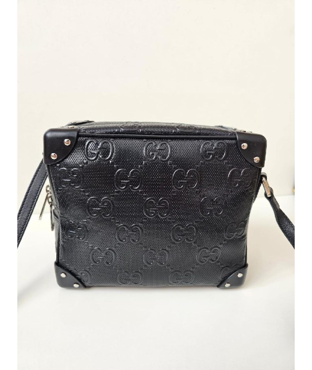 GUCCI Черная кожаная сумка через плечо, фото 3