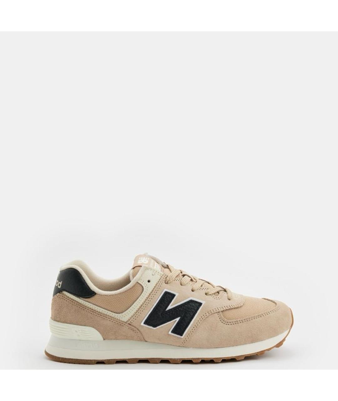 NEW BALANCE Бежевые замшевые кроссовки, фото 2