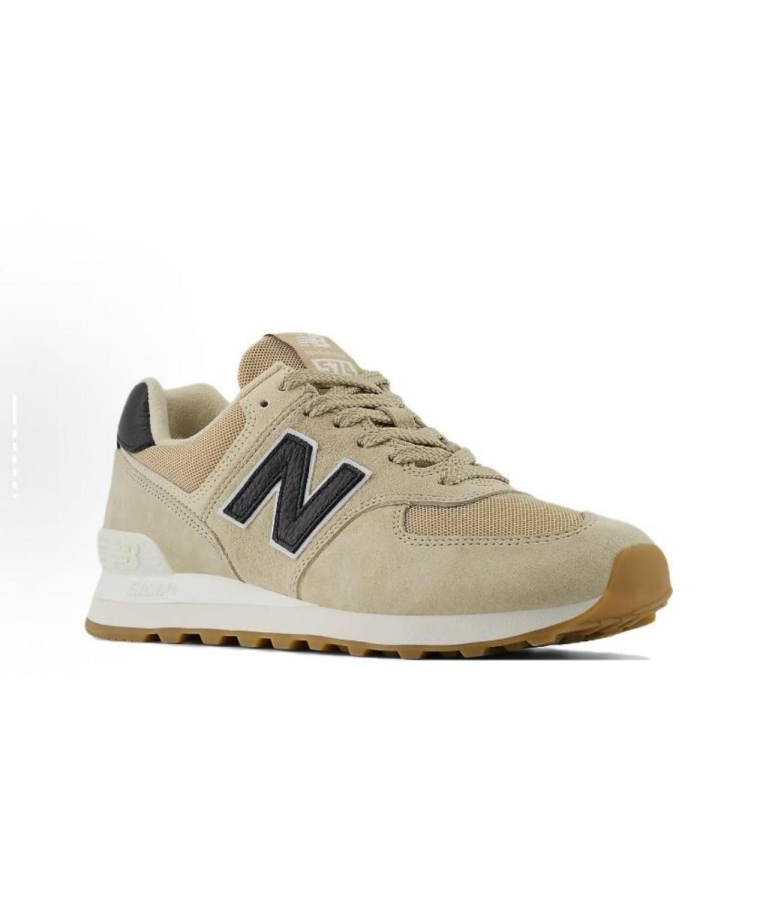 NEW BALANCE Бежевые замшевые кроссовки, фото 4