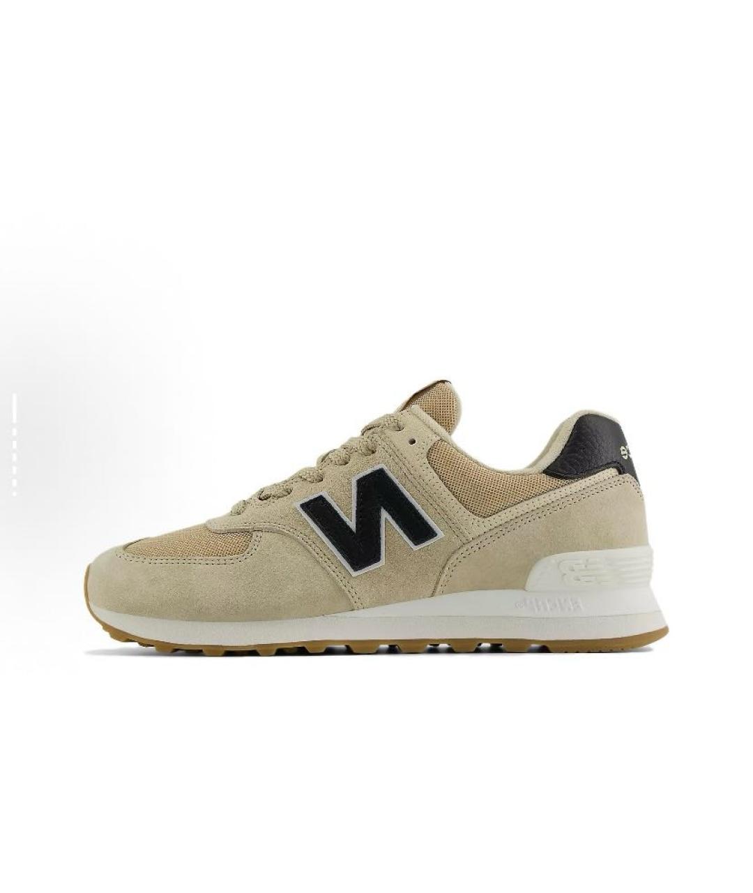 NEW BALANCE Бежевые замшевые кроссовки, фото 3