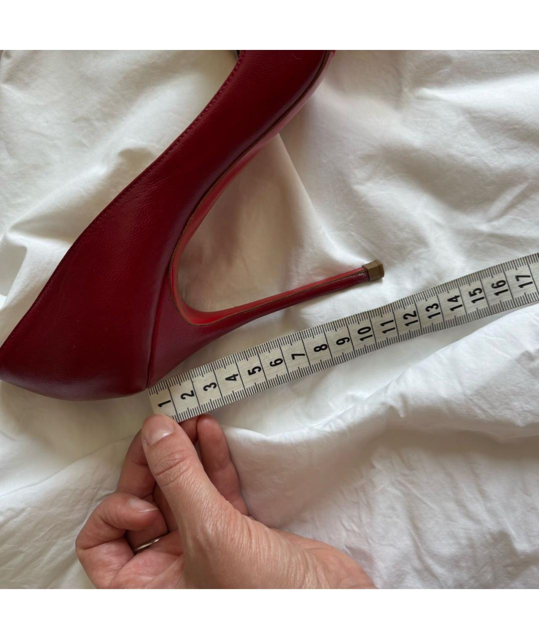 CHRISTIAN LOUBOUTIN Красные кожаные туфли, фото 6
