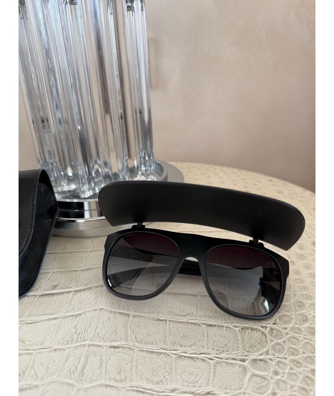 CHANEL Черные пластиковые солнцезащитные очки, фото 3