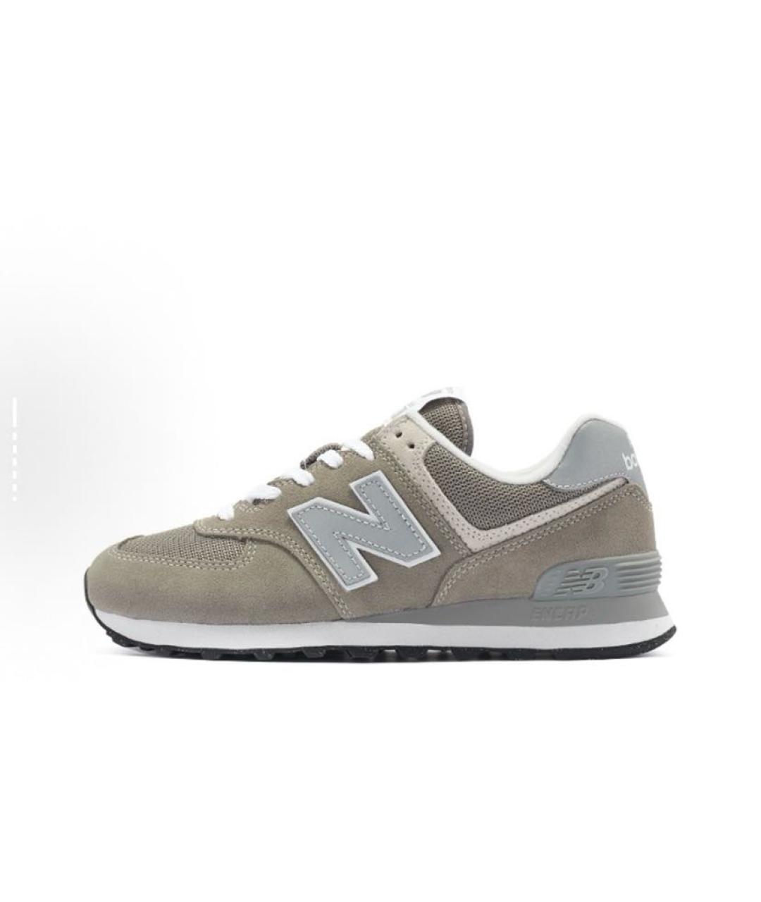 NEW BALANCE Серые замшевые кроссовки, фото 3