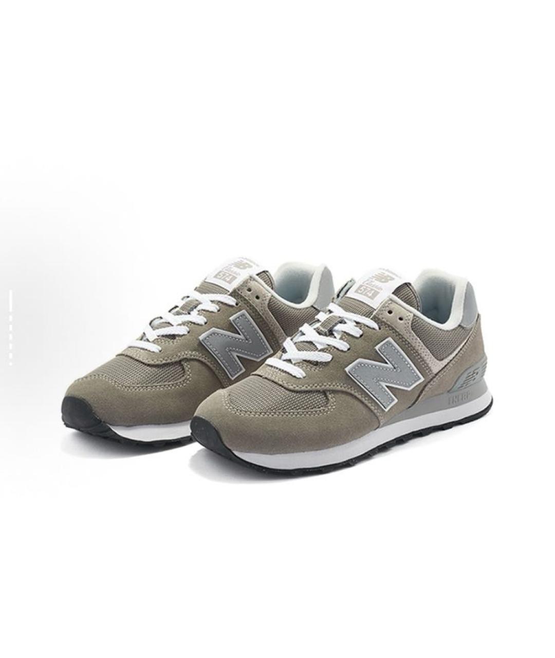 NEW BALANCE Серые замшевые кроссовки, фото 4