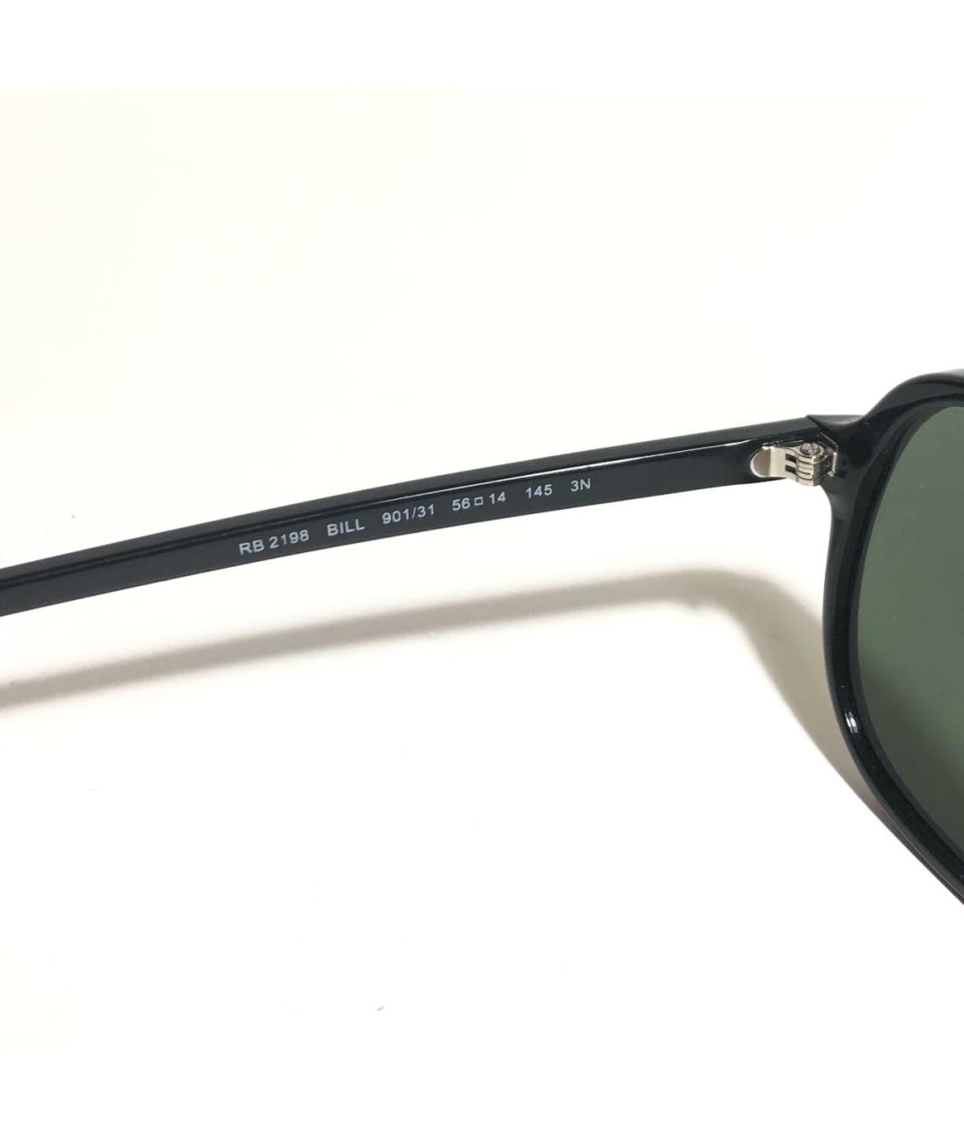 RAY BAN Черные пластиковые солнцезащитные очки, фото 4
